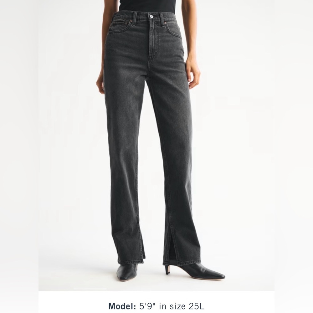 Abercrombie and fitch 90s ultra high rise straight leg jeans